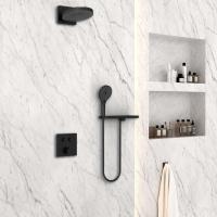 Душевая система со смесителем Vincea Inspire VSFW-4I211RMB монтаж встраиваемая в стену без термостата матовый черный