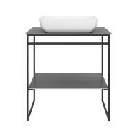 Консоль под столешницу напольная Kerama Marazzi  PL.N.80.01/BLK.M 80 см цвет черный матовый