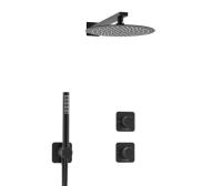 Душевая система со смесителем Wasserkraft Fulda 5200 A5251.299.219.258.302.242.217 монтаж встраиваемая в стену без термостата черный