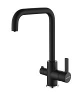 Смеситель для кухни Paulmark Logas Lo213021-401TB с подключением к фильтру антрацит