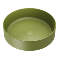 Раковина накладная круглая Omoikiri Mira 4972066 керамика цвет зеленый