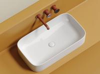 Раковина накладная прямоугольная Ceramica Nova Element CN6054 фарфор цвет белый