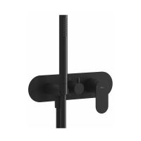 Смеситель для душа на 2 выхода Ravak Eleganta X070300 встраиваемый в стену 
без термостата черный матовый