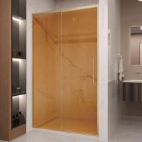 Душевая дверь Vincea Stella VDS-1ST120GSG 120 см стекла янтарь, профиль брашированное золото