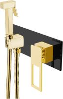Гигиенический душ Boheme Q 147-BG встраиваемый в стену черный/золото