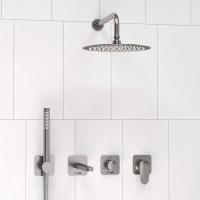 Душевая система со смесителем Wasserkraft Spree 1400 A1451.273.274.097.121.275.100.276 монтаж встраиваемая в стену без термостата никель