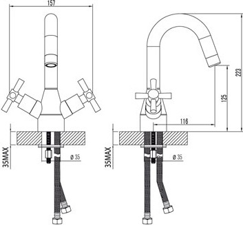Смеситель для раковины Lemark Neo LM2207C хром