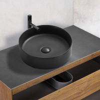 Раковина накладная круглая Vincea  VBS-216MB фарфор цвет черный матовый