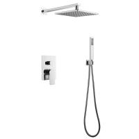 Душевая система со смесителем Abber Weiss Insel AF8018 монтаж встраиваемая в стену без термостата хром