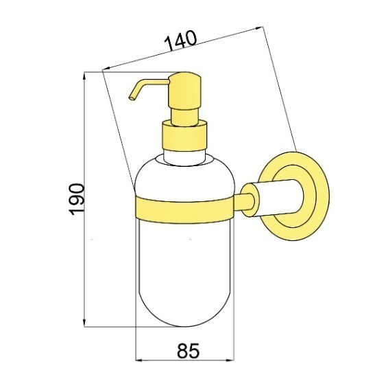 Диспенсер для мыла Boheme Murano 10912-W-CR настенный Chrome