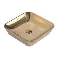 Раковина  квадратная  Abber Rechteck AC2205GG фаянс цвет золото
