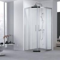 Душевой угол Aquanet Delta NPE2142 четверть круга  стекла прозрачные, профиль хром