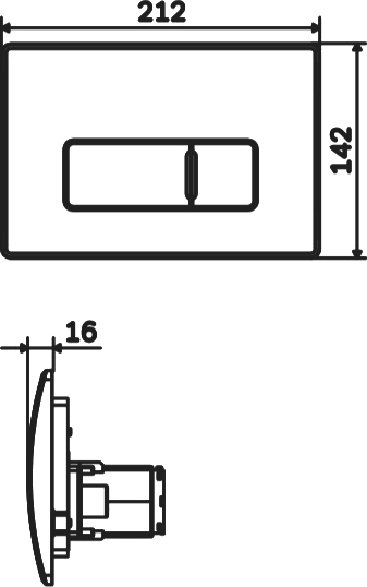 Кнопка смыва пневматическая Am.Pm Pro M I048031 цвет никель