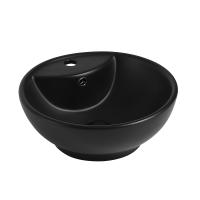 Раковина  круглая Abber Bequem AC2101MB керамика цвет черный матовый