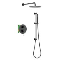 Душевая система со смесителем Timo Saona SX-2309/03SM монтаж встраиваемая в стену без термостата черный
