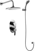 Душевая система со смесителем Lemark Atlantiss LM3229C монтаж встраиваемая в стену без термостата хром