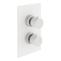 Смеситель для душа на 2 выхода Plumberia Selection IXO XOT5020BO встраиваемый в стену 
с термостатом белый матовый