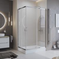 Душевой угол BelBagno Uno UNO-195-AH-2-120/80-C-Cr прямоугольный 120x80 стекла прозрачные, профиль хром