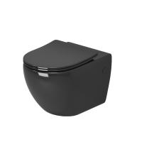 Унитаз подвесной Grossman Color GR-4411blackS Rimless фаянс черный глянцевый