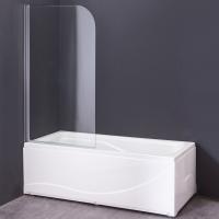 Шторка для ванны распашная  Grossman  GR-100 80 см, стекла прозрачные, профиль хром