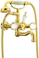 Смеситель для ванны или душа Boheme Imperiale Presente 333 настенный 
без термостата золото