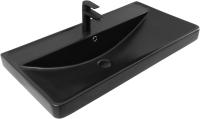 Раковина мебельная прямоугольная Aquanet Ирис 00329250 керамика цвет черный матовый