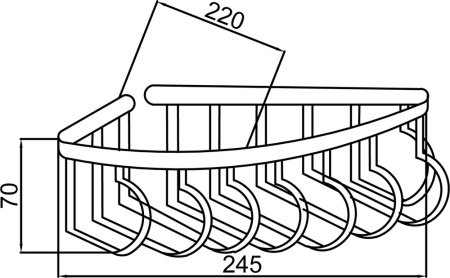 Полка для принадлежностей Boheme Imperiale 10417 настенная Gold