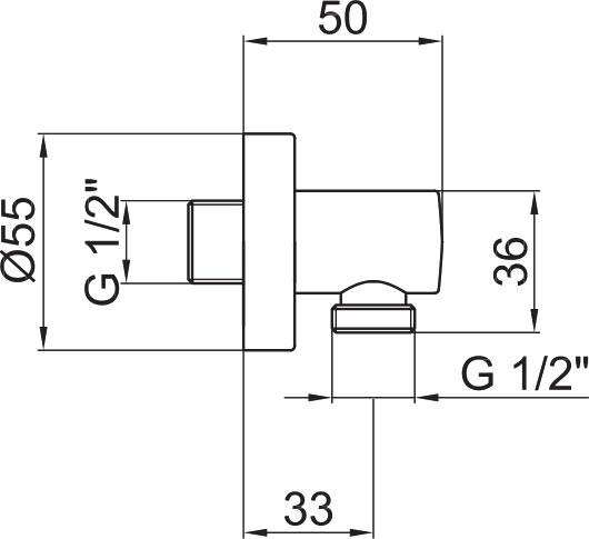 Шланговое соединение Webert  AC0344015 хром 