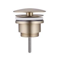 Донный клапан ABBER AF0012G без перелива, фиксированный, золото матовое