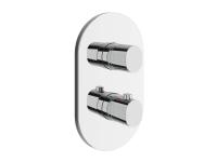 Смеситель для душа на 2 выхода Ravak Chrome II X070455 встраиваемый в стену 
с термостатом хром