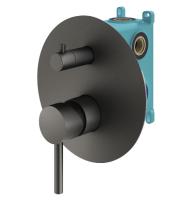 Смеситель для душа на 3 выхода Plumberia Selection IXO KIT1901GR встраиваемый в стену 
без термостата матовый графит 