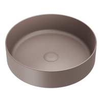 Раковина накладная круглая Omoikiri Mira 4972069 керамика цвет коричневый