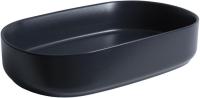 Раковина накладная овальная Allen Brau Fantasy 4.11022.31 керамика цвет черный матовый