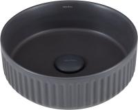 Раковина накладная круглая Allen Brau Fantasy 4.11032.AN керамика цвет черный матовый