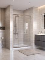 Душевая дверь BelBagno Uno UNO-195-BF-3-120-C-IN 120 см стекла прозрачные, профиль сатин