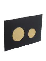 Кнопка смыва механическая Cezares Lux LUX-GN-BORO-C цвет черный-золото