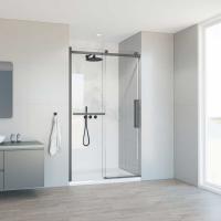 Душевая дверь Vincea Como Soft VDS-1CS130CLGM 130 см стекла прозрачные, профиль вороненая сталь