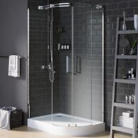 Душевой угол Grossman Galaxy GR-4110L прямоугольная-асимметричная  стекла прозрачные, профиль хром