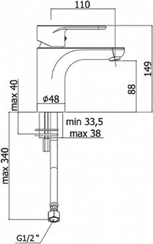 Смеситель для раковины Paffoni Green GR071CR 
