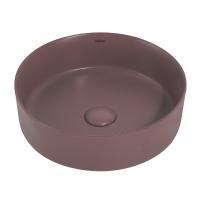 Раковина накладная круглая Abber Bequem AC2108MC фаянс цвет коричневый матовый