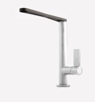 Смеситель для кухни Webert Essential EN920302441 без подключения к фильтру черный/сталь