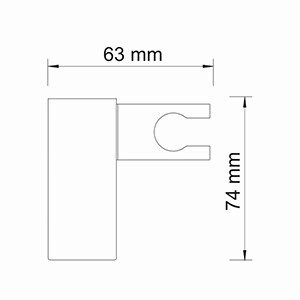 Верхний душ Wasserkraft  A069 хром 