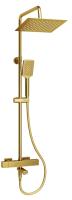Душевая система со смесителем Wasserkraft  A199.198.201.BG Thermo монтаж настенная с термостатом золото