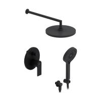 Душевая система со смесителем Damixa Apollo 947520300 монтаж встраиваемая в стену без термостата черный