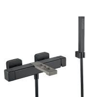 Смеситель для ванны или душа Webert ONE-X OX850101441 настенный 
без термостата чернай/сталь