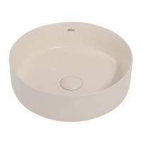 Раковина накладная круглая Abber Bequem AC2108MBE фаянс цвет светло-бежевый матовый