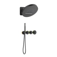 Душевая система со смесителем Timo Saona SX-2329/03SM монтаж встраиваемая в стену с термостатом черный