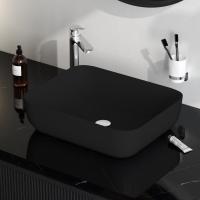 Раковина  прямоугольная Am.Pm Func M8FWCC10510BM фарфор цвет черный матовый