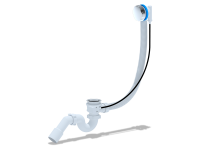 Слив-перелив для ванны Ани пласт EM311 с сифоном, пластик металл, пластик металл