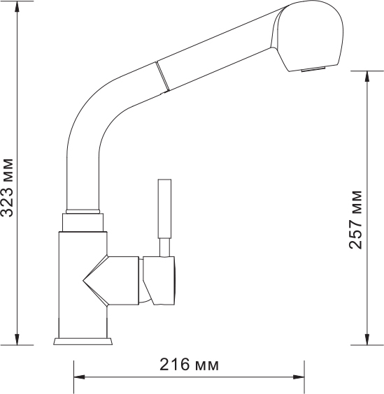 Смеситель для кухни Wasserkraft  A8237 без подключения к фильтру светлая бронза